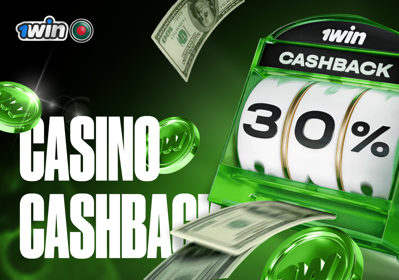 Weekly cashback bonus rewards from 1win casino